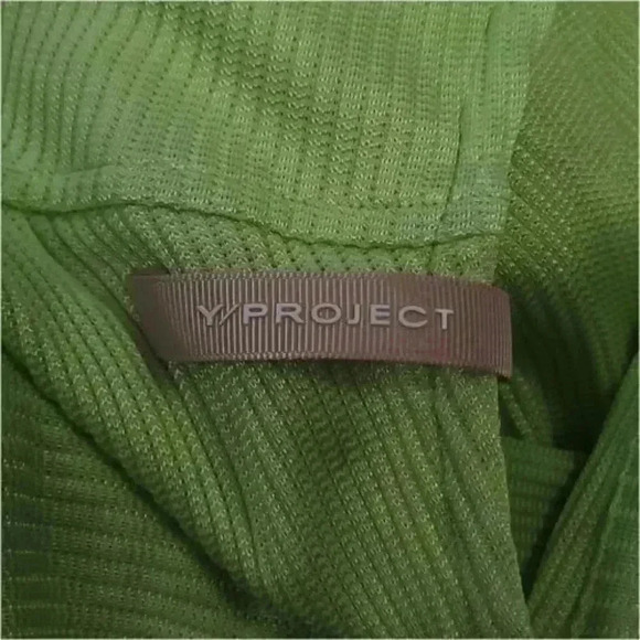 Y Project Midi Dress Lime Green Women's Small Sleeveless Crew Neck Waist Tie 36 - Picture 6 of 6